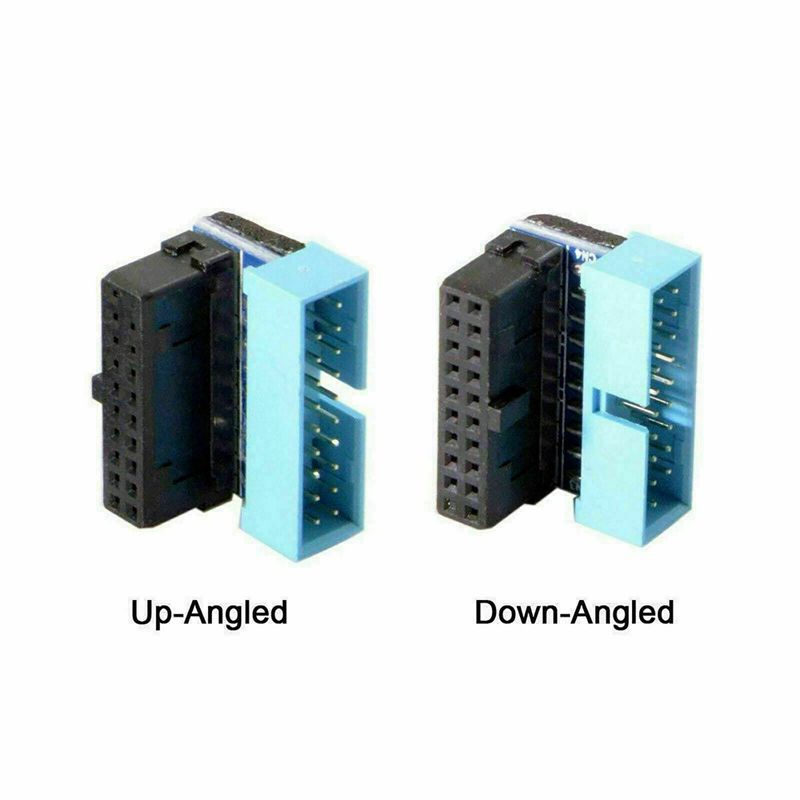 2PCS USB 3.0 20Pin Male to Female Extension Adapter for Motherboard
