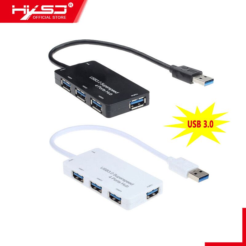 HXSJ High-speed USB 3.0 Hub 4 Port USB Splitter USB Hub 3.0 Adapter La-ptop Accessories for PC Computer