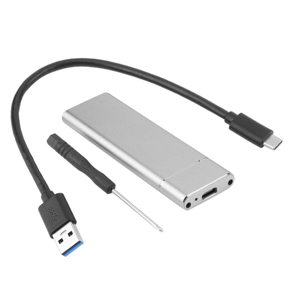 M.2 NGFF To USB3.1 SSD Mobile Hard Disk Box Adapter Card External Enclosure Case