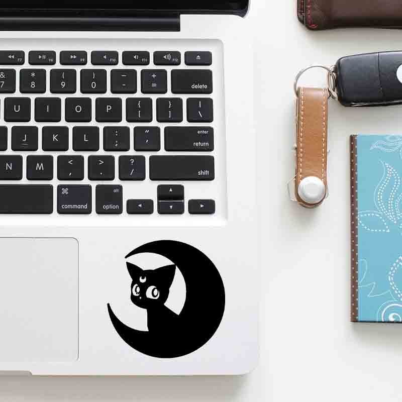 Sailor Moon Lunar Cat Decal Laptop Trackpad Sticker for Macbook Sticker Pro Air Retina 11 12 13 15 inch Chromebook Touchpad Skin