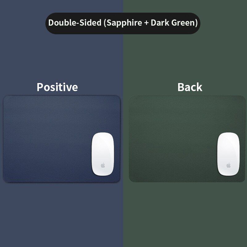 Double-sided PU Leather Mouse Pad Laptop Computer Desk Mat     Waterproof Anti-slip Modern Keyboard Mice Pad Writing Mat