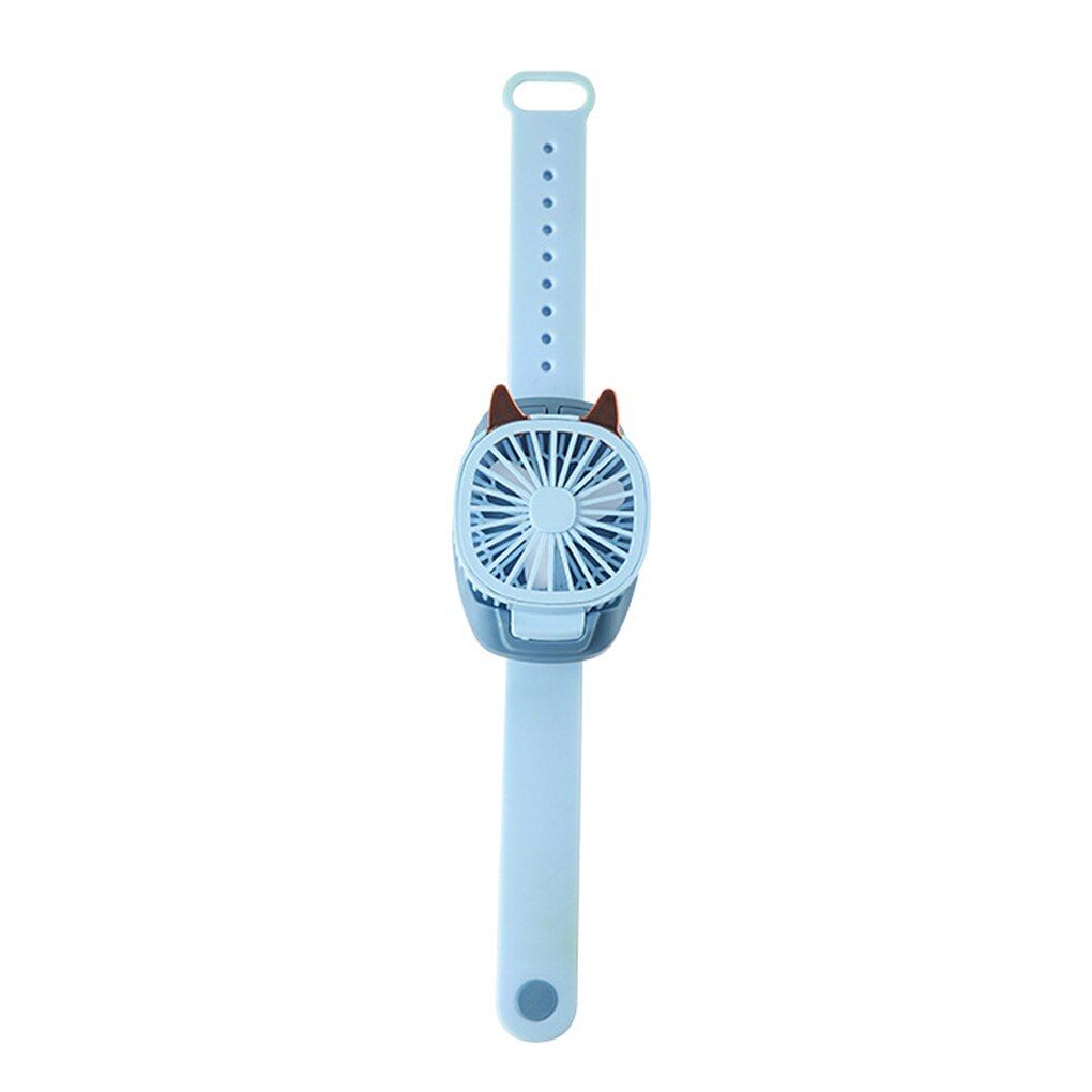Cooling Fan USB Rechargeable Watch Fan Adjustable Portable Air Cooler with Colorful Light Best Children's Day Gift 2021 NEW