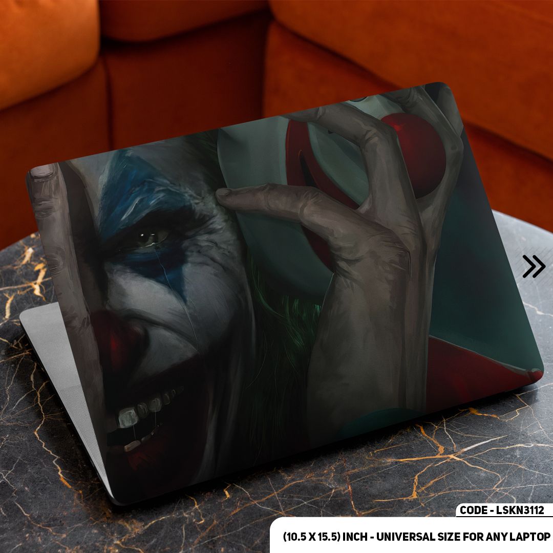 LSKN3112 - JOKER Face Laptop Skin Decal Sticker For Any Kind of Laptop Waterproof Removable Laptop Sticker (10.5X15.5) - Handy Commodity