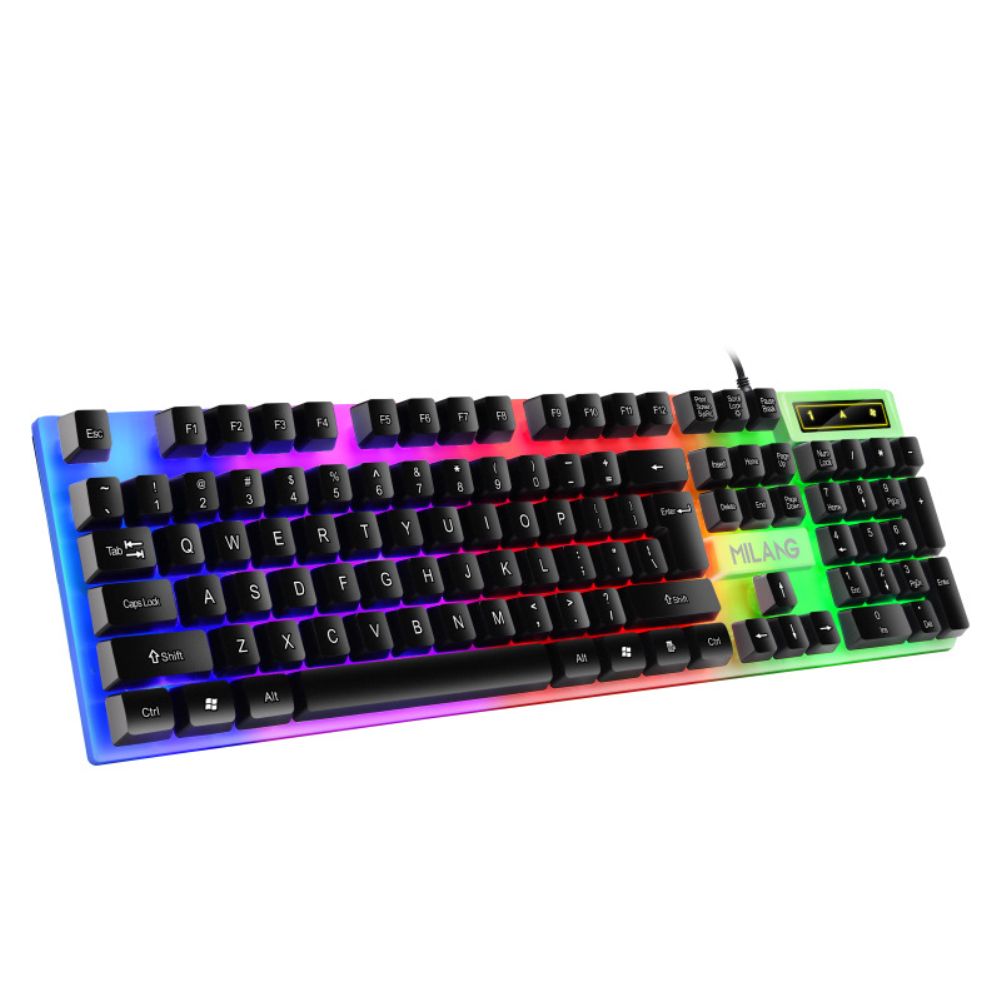 T6 USB Wired Keyboard Mouse Set Rainbow LED Backlight Gaming Keyboard Gaming Mouse For Laptop PC 2 Optional Colors