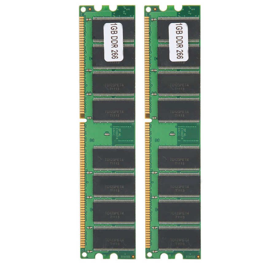 DDR Memory Module 2Pcs Desktop Computer Double‑Sided 16‑Grain for AMD 1GB 226 PC‑2100