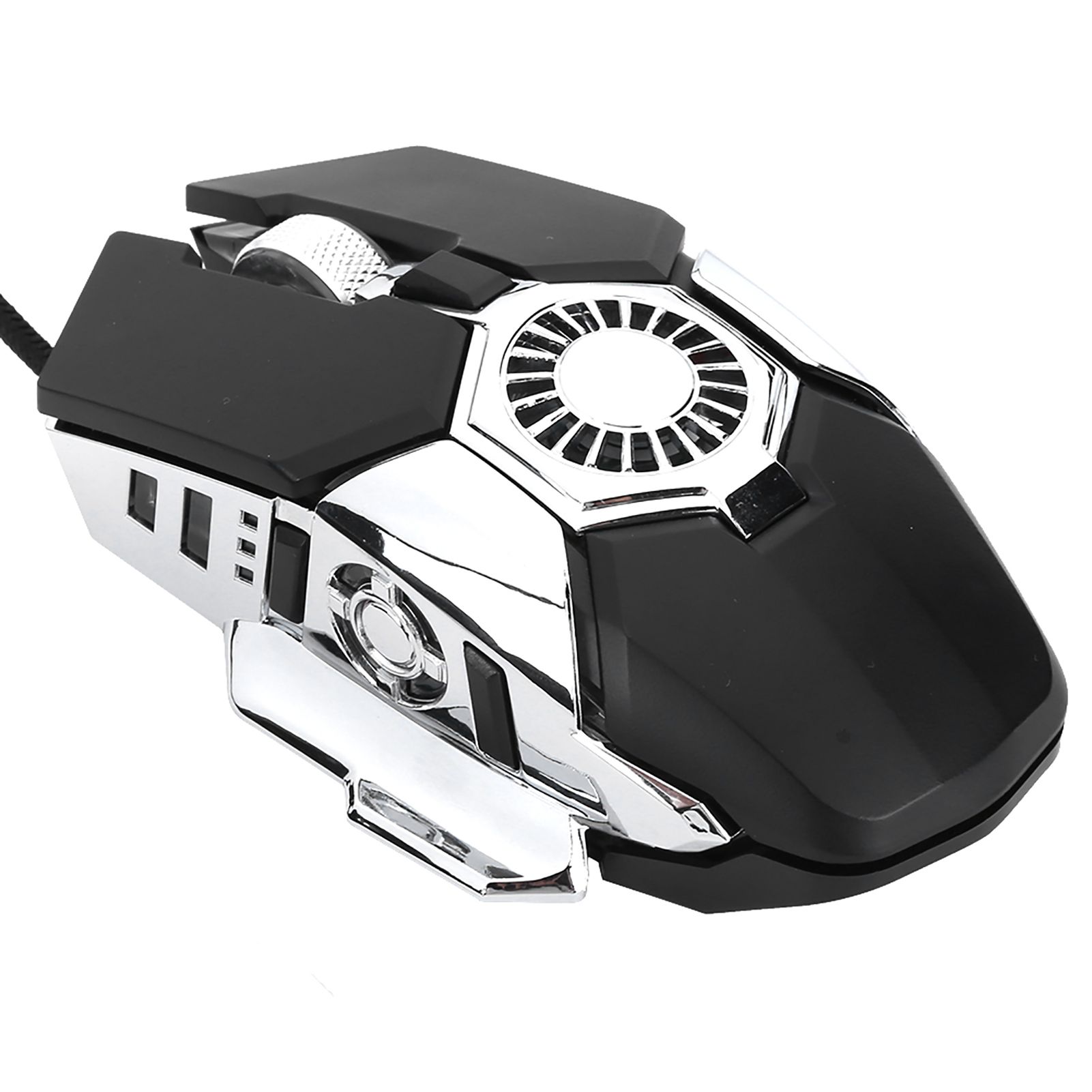 Fan Cooling Gaming Mouse Wired Colorful Luminous 6Button USB Adjustable DPI Mice