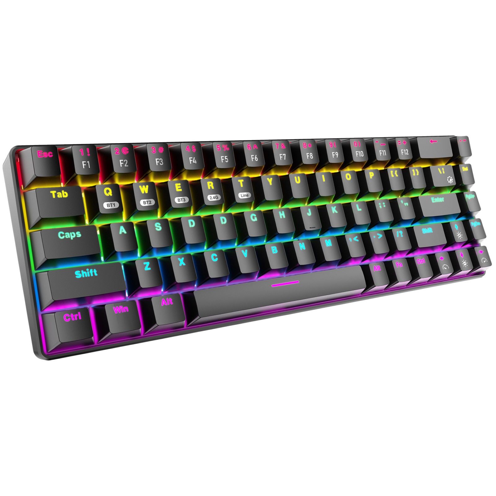 Keyboard Driver-free 68 Keys 2.4GHz Bluetooth-compatible 4.0 Type-C PC Keyboard