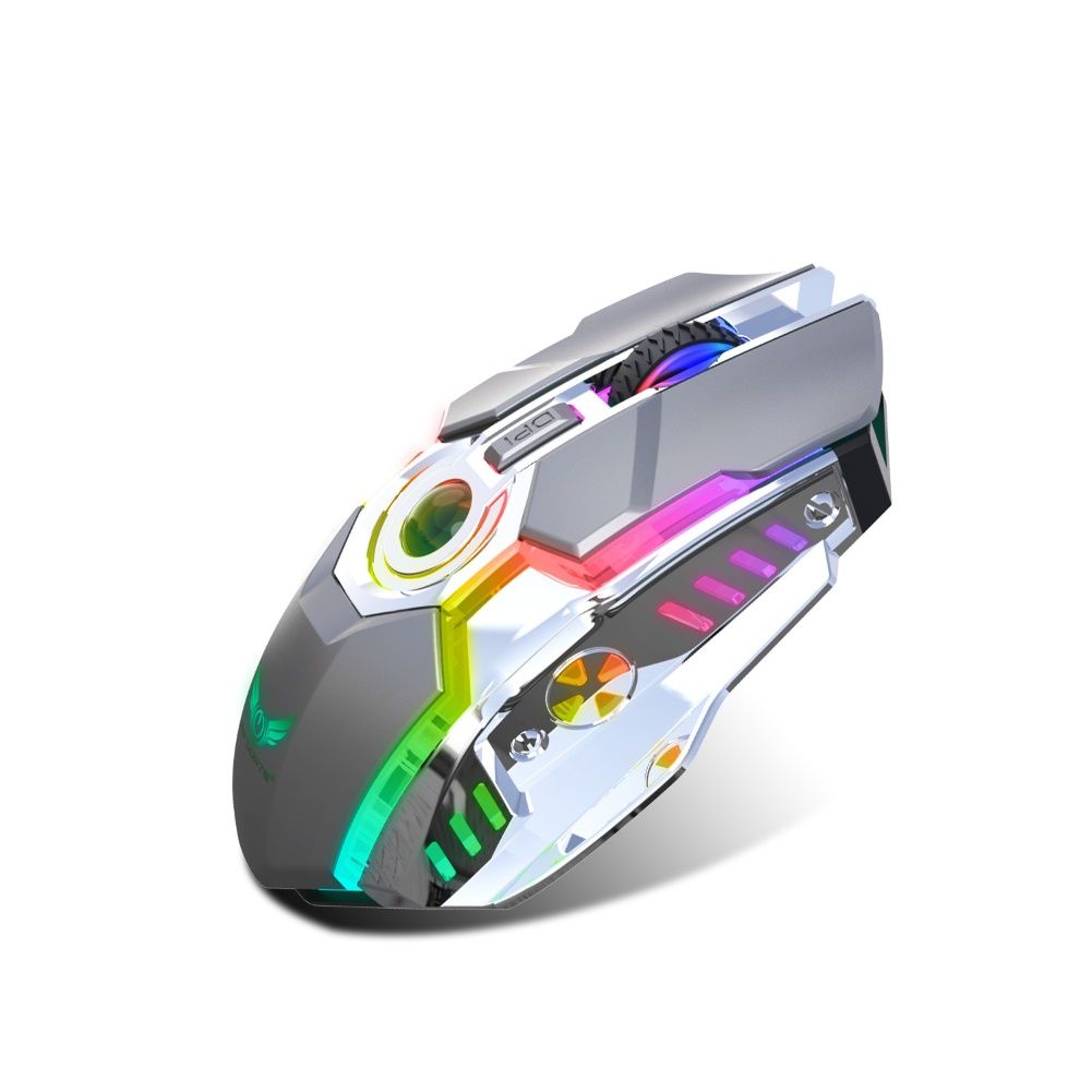 2.4G Wireless Rechargeable Mute LED Backlight Gaming Mouse for Laptops/Computers