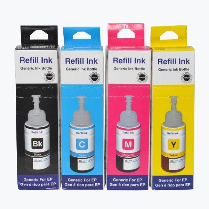 nk For L110, L220, L210, L360, L365, L555, L565, 4PCS (1 Set) Tri Color Ink Cartridge (Magenta, Cyan, Black, Yellow)