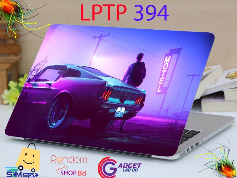 LPTP - 394 Car Night city Laptop Sticker Laptop Skin Sticker & Laptop Skin for laptop Back Side Decoration