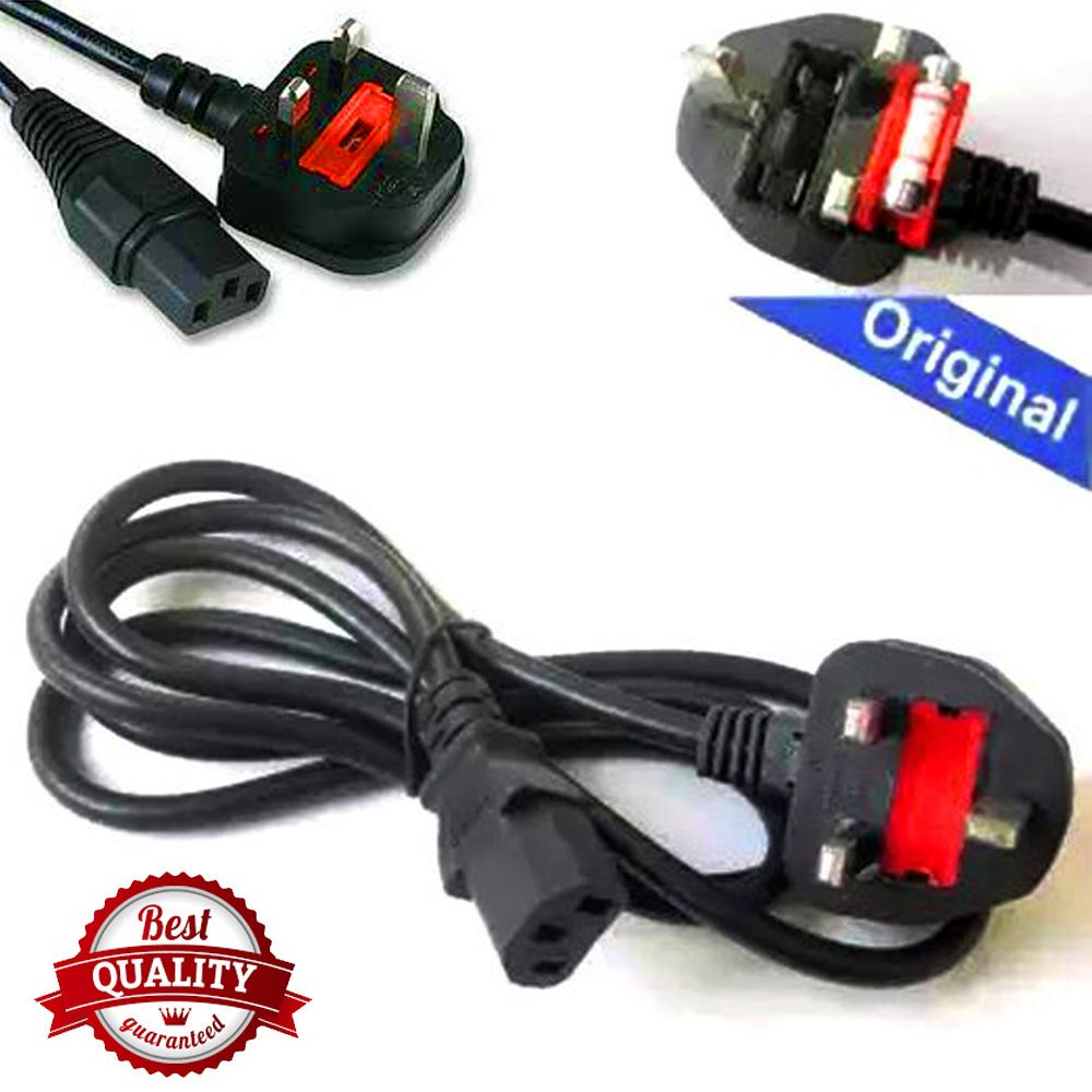 Computer Desktop Pc Power Supply Cable DC 3 Pin 1.5M Black