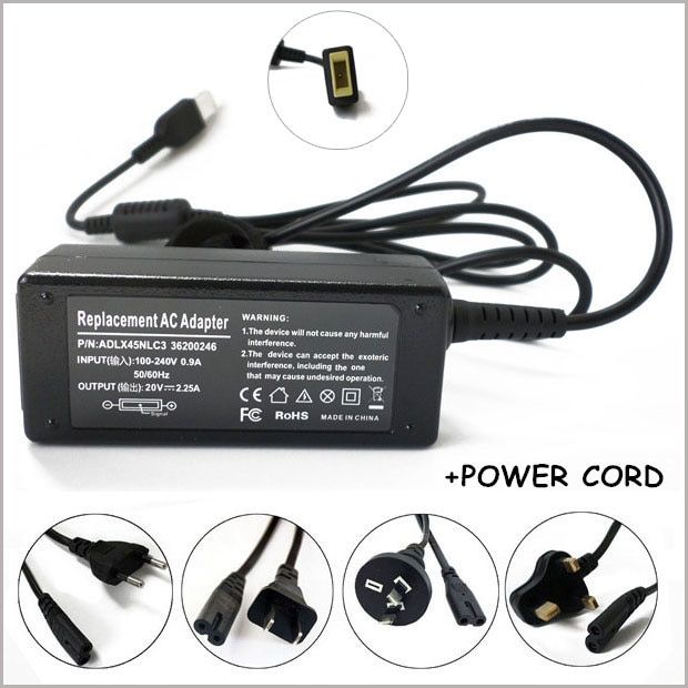 20V 2.25A 45W Universal Laptop Charger Power Adapter Carregador Portatil For Netbook Lenovo 45N0289 45N0290