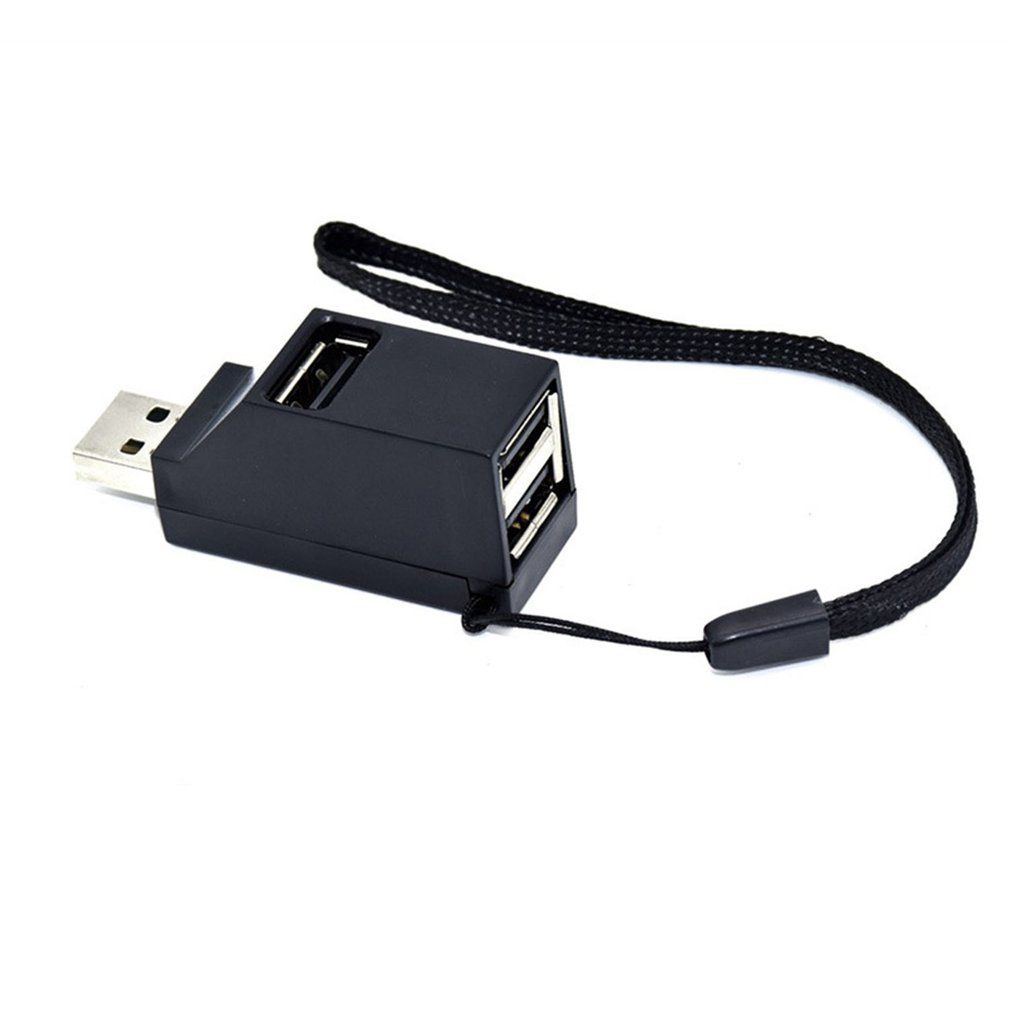 Mini Usb 2.0/3.0 Hi-Speed Multi Port Usb Hub Splitter Hub Adapter Black Usb2.0