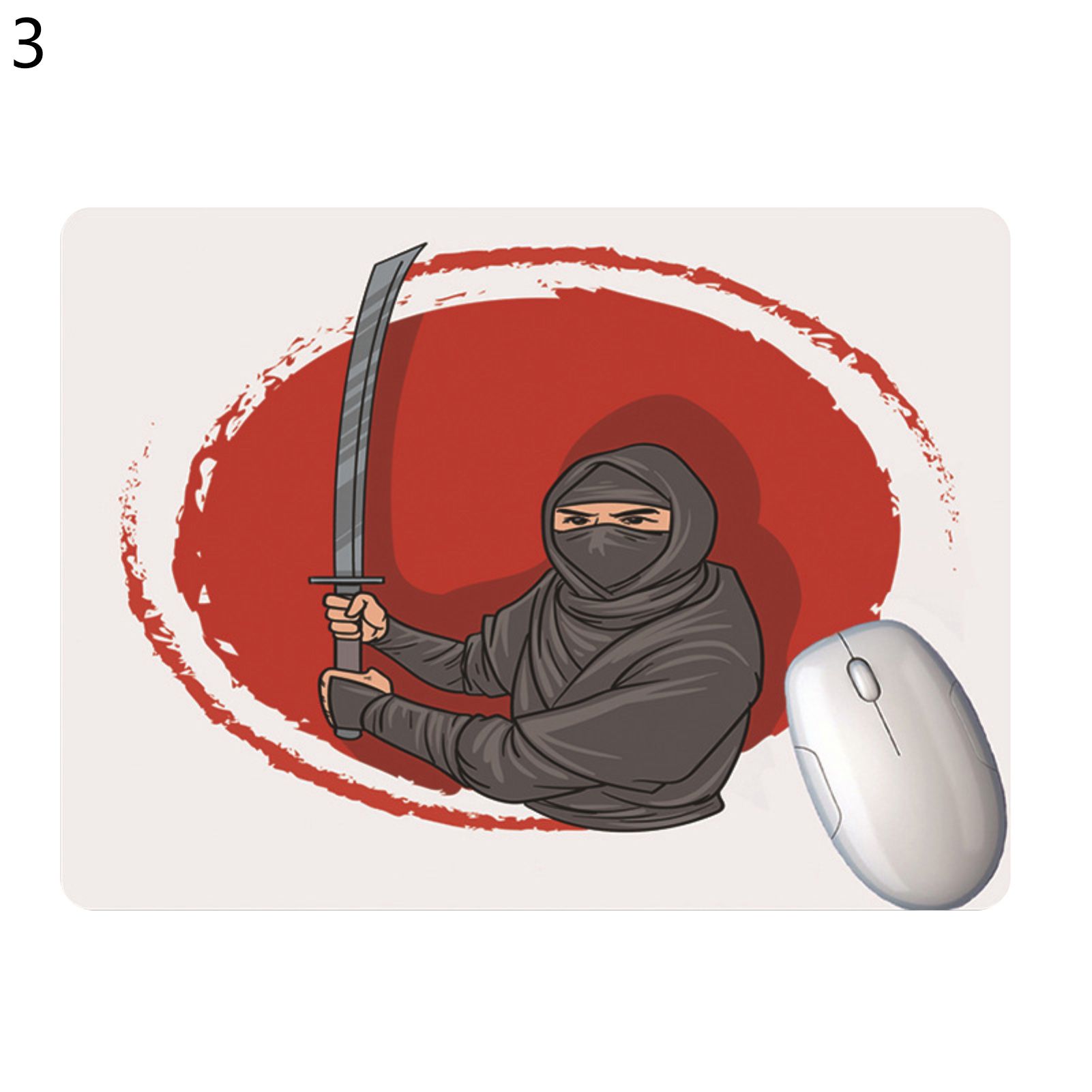 Desk Mouse Pad Anti-fade Dark Style Warrior Mouse Wrist Rest Pad