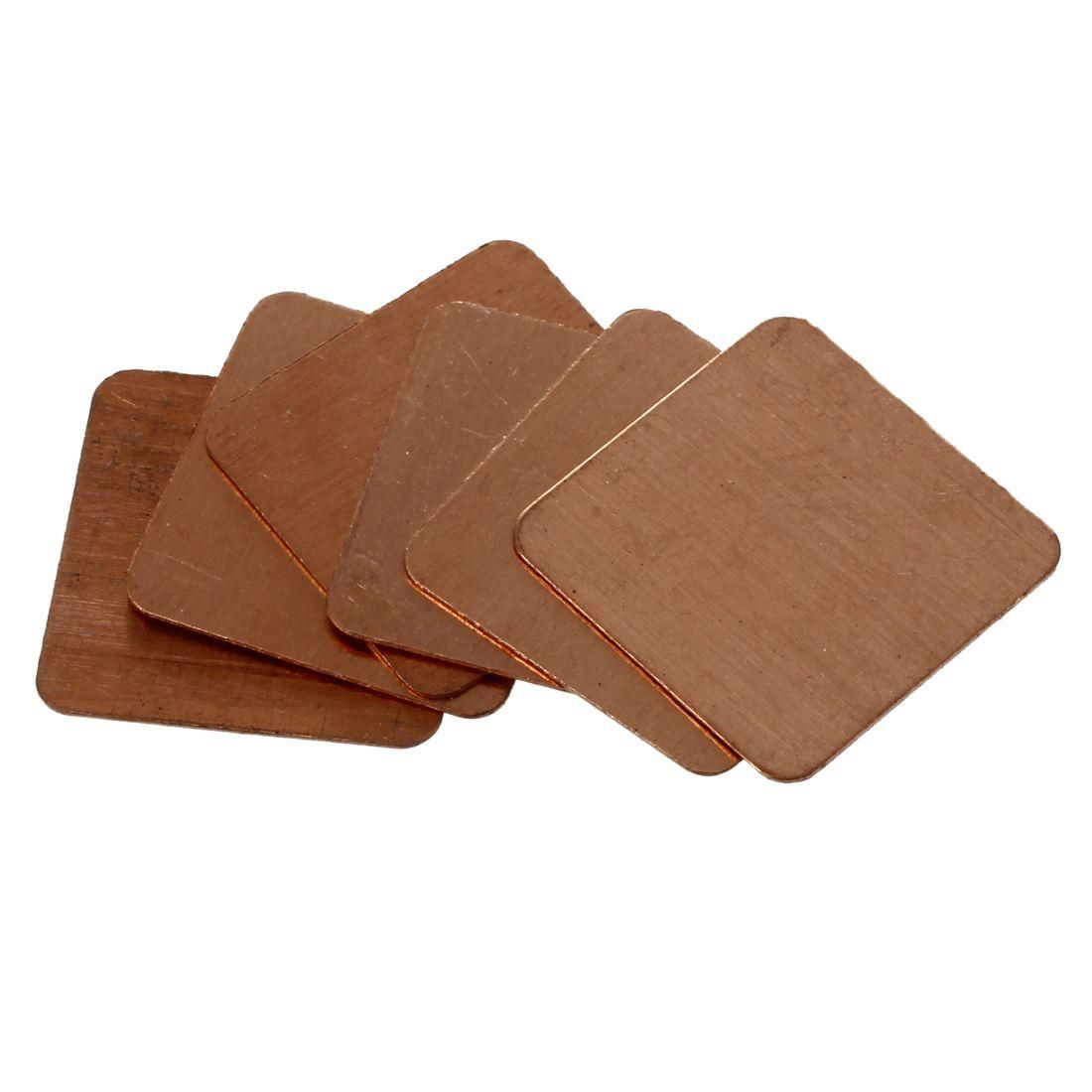 6pcs sink Thermal Copper buffer Shim pr hp Dell Acer Laptop GPU CPU 15mmx15mm