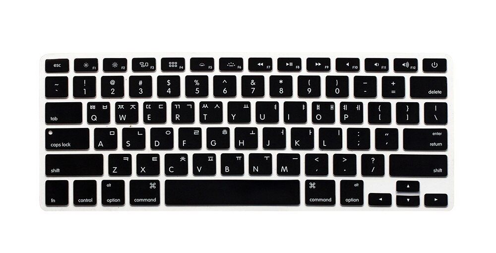 Korean keyboard cover For Mac Book Air 13 pro15 inch A1466 A1278 A1502 A1398 Retina Laptop Keyboard Covers Color keyboard film