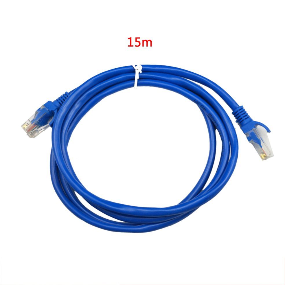 5/10/15/20/25/30/50M Ethernet Internet RJ45 LAN Cable Male Connector Reticle - Blue   5m