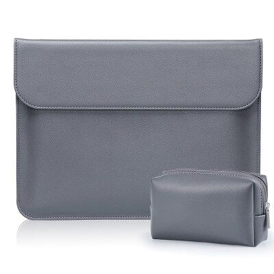 PU Leather Women Men Magnet Adsorption Sleeve Laptop Bag For Macbook Air 11 12 13 Case  Pro 15 Touch Bar Ultra-thin Cover