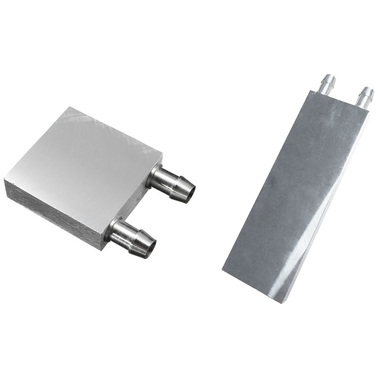 2 Pcs Primary Aluminum Alloy Water Cooling Block for Liquid Water Cooler Heat Sink System Silver 40X40mm & 40X120mm ， Aluminum Heat Sink