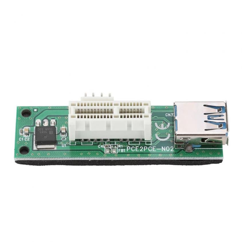 Fosa Mining Riser Card PCI-E Express 1x to 16x Extender Adapter Mini 4 Pin Power Cable PUV board with Excellent Quality/Durability