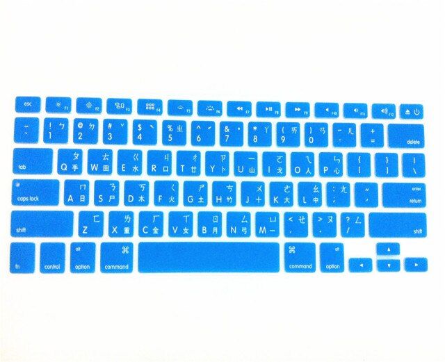 For Macbook Air Pro Retina 13 15 17 Keyboard Layout Skin Hot Traditional Chinese Character US Version Silicone keyboard cover