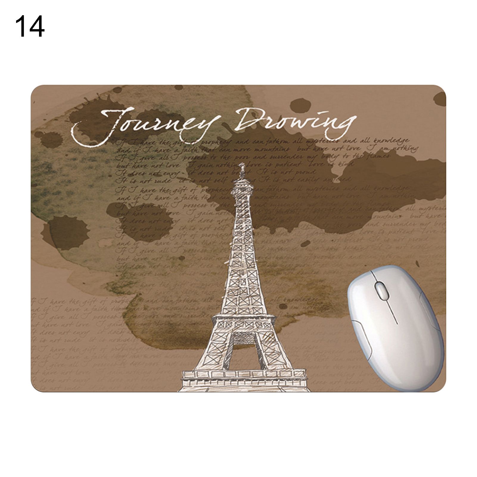Desk Pad Flexible Eiffel Tower Computer Keyboard Mouse Pad