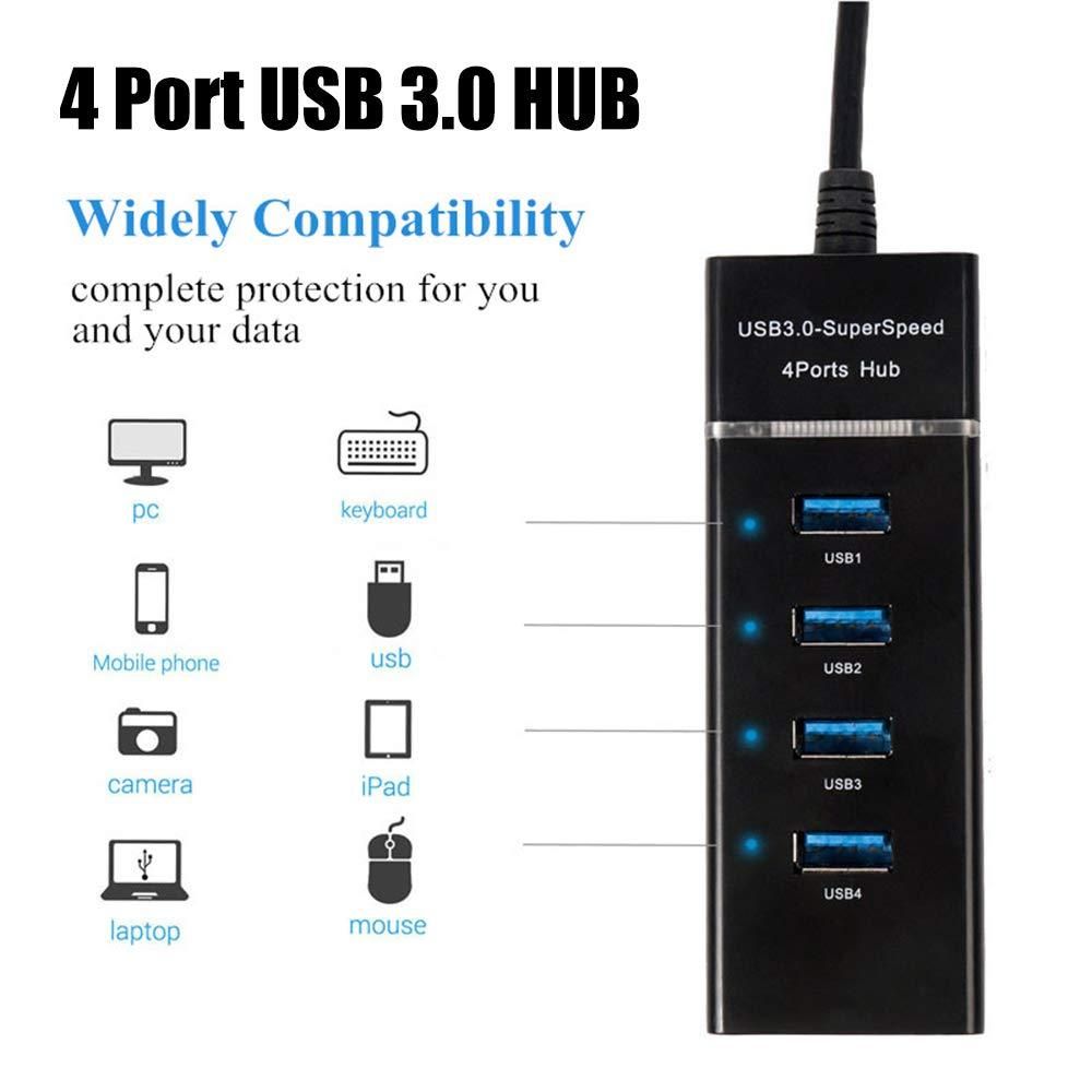 USB 3.0 Hub/ 1.2Miter cable with 4 Ports 30cm with 5Gbps Speed Model 303