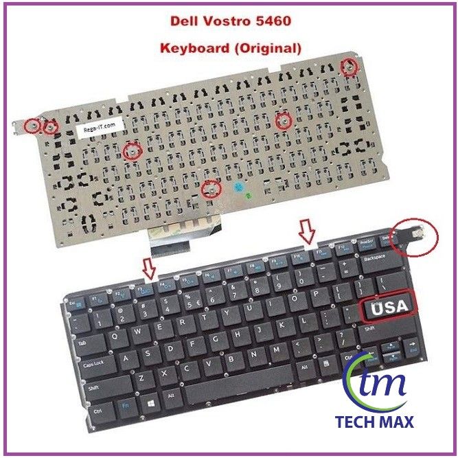 Laptop Keyboard For Dell_ VOSTRO 5460, 5470 Replace US Black Keyboard 00Y93N - Keyboard