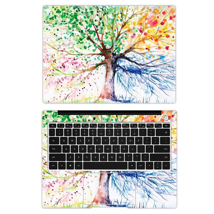 HRH 2 in 1 Painting For 11/12/13/14/15/17 DIY Sticker For Macbook/HP/For Dell/ Decal Laptop Skin Boay Palm Guard
