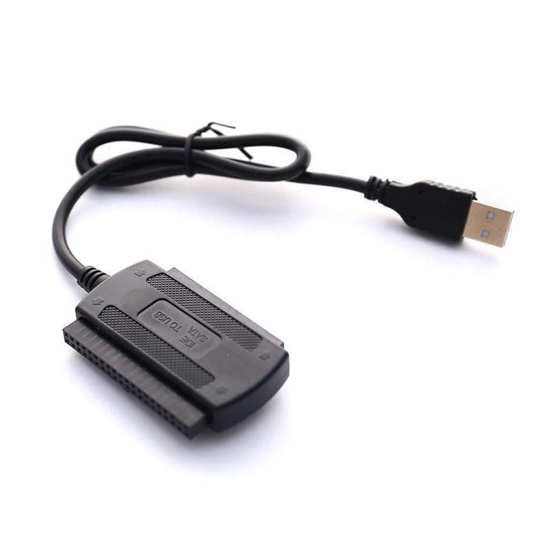 USB 2.0 To SATA & IDE Adapter Cable 3.5 and 2.5 - Black