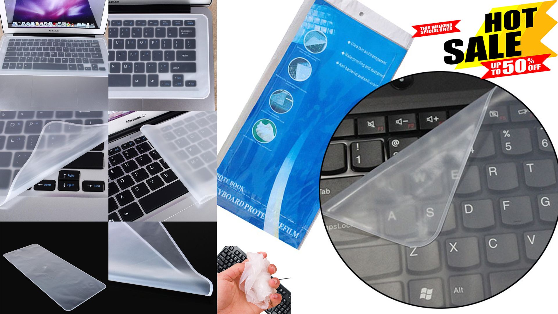 Laptop Keyboard Protector Silicon Film for any - Transparent Laptop Keyboard Protector with Best Quality