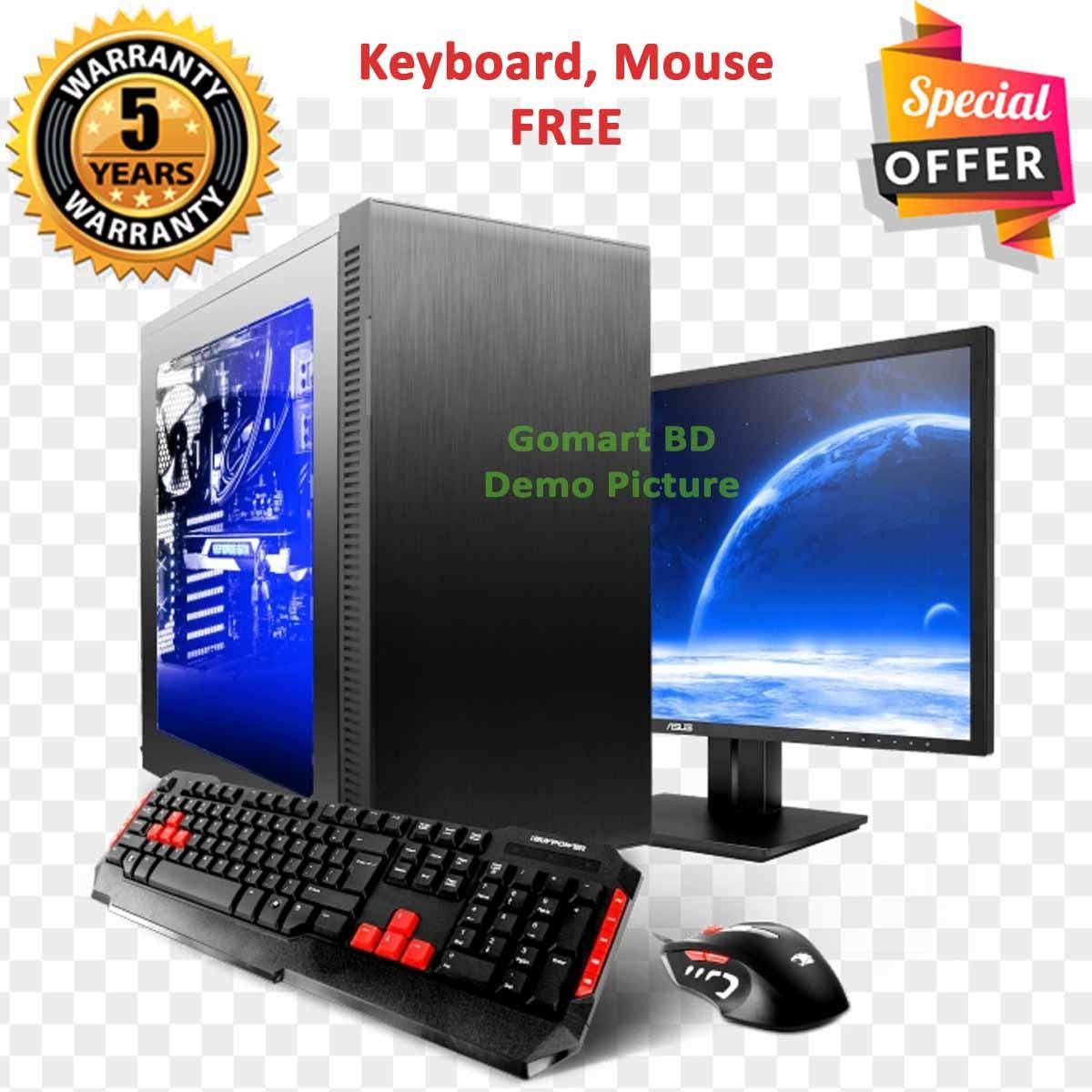Intel Core i5 RAM 4GB HDD 500GB Graphics 2GB Built in Gaming PC Win 10 64 Bit And 'Monitor 19 inch'  Full NEW Desktop Computer Set