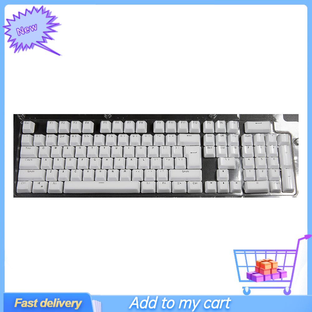 Greenbox 104Pcs/Set Clear Backlight Keycap Cover Replacement for Mechanical Keyboard