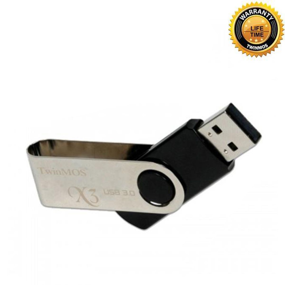 Twinmos X3 64GB USB-3.1 Pen Drive - Black and Silver