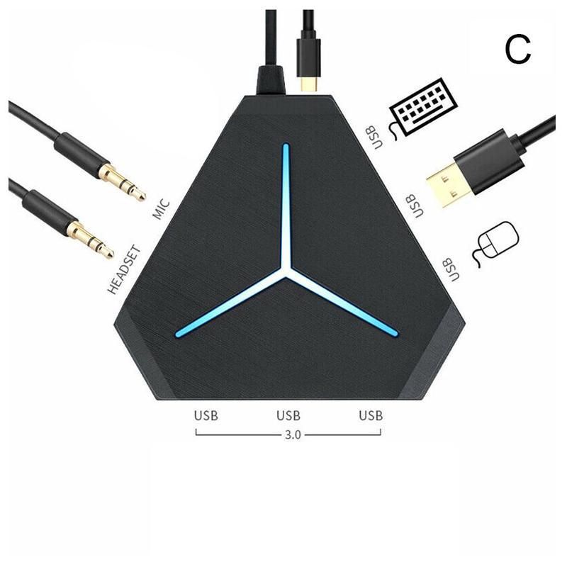 Triangle USB 3.0 HUB Splitter ABS Multi Port Multi expander HUB HUB USB Hab 3.0 4 HUB C For laptop ports USB Q2P2