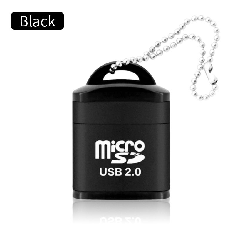 USB Card Reader Micro Sd Tf Card Mini Adapter For Computer Laptop PC 480Mpbs Data Transfer Usb Speaker Car Audio Reader（Black reader）