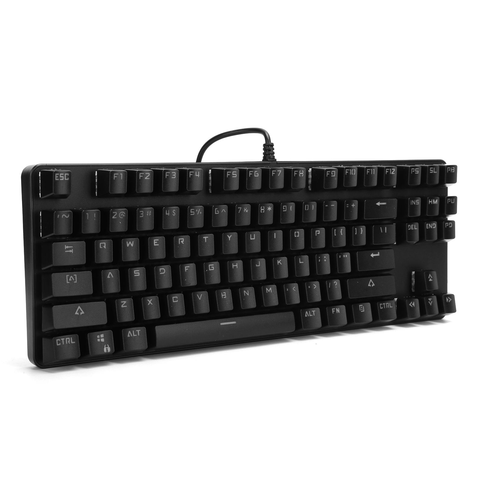 Mechanical Gaming Wired Keyboard Ergonomic USB Backlight Blue Switch For Desktop