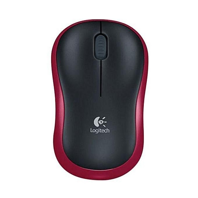 Logitech Wireless Mouse - M185 – Red and Black - Mouse