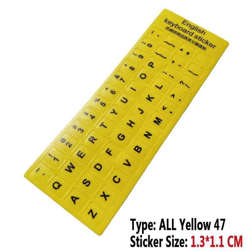 SR English Language 16 Standard Waterproof Keyboard Cover Stickers Layout Button Letters Computer Laptop Skins Accessories