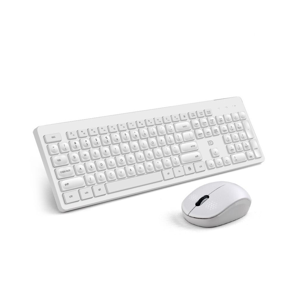 FUDE Wireless IK7300 Keyboard & Mouse Combo 2.4GHz Concave Button Set Smart Power-Saving Silent Clicks Slim Combo for Laptop, Computer Black