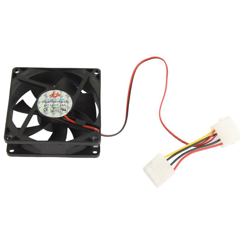 New High Quality 8cm PC Case Cooler Fan - 4 pin Molex BLACK