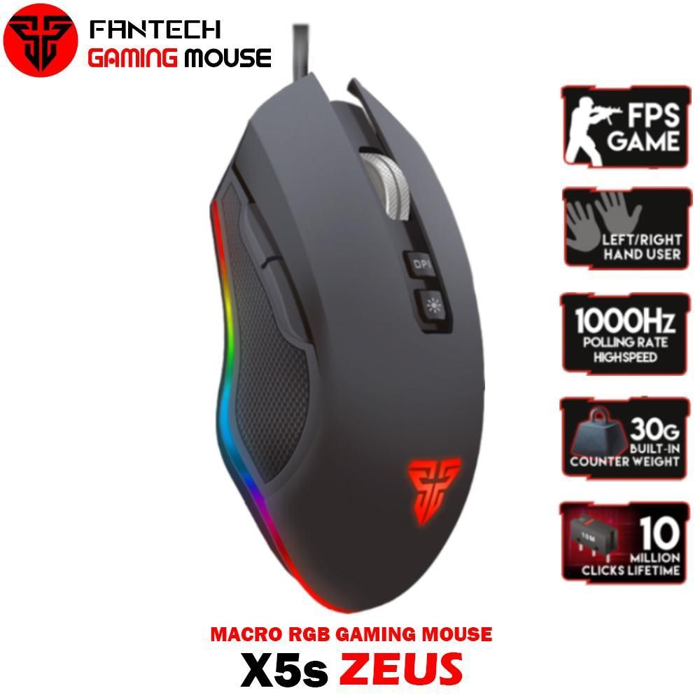 Fantech Mouse Gaming X5 ZEUS Running RGB Macro