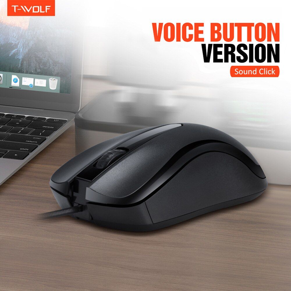 V12 Computer Optical Mouse 1000 DPI Classic Wired USB Ergonomic Mice Silent Click for PC Computer/ Laptop/ Desktop/ Notebook