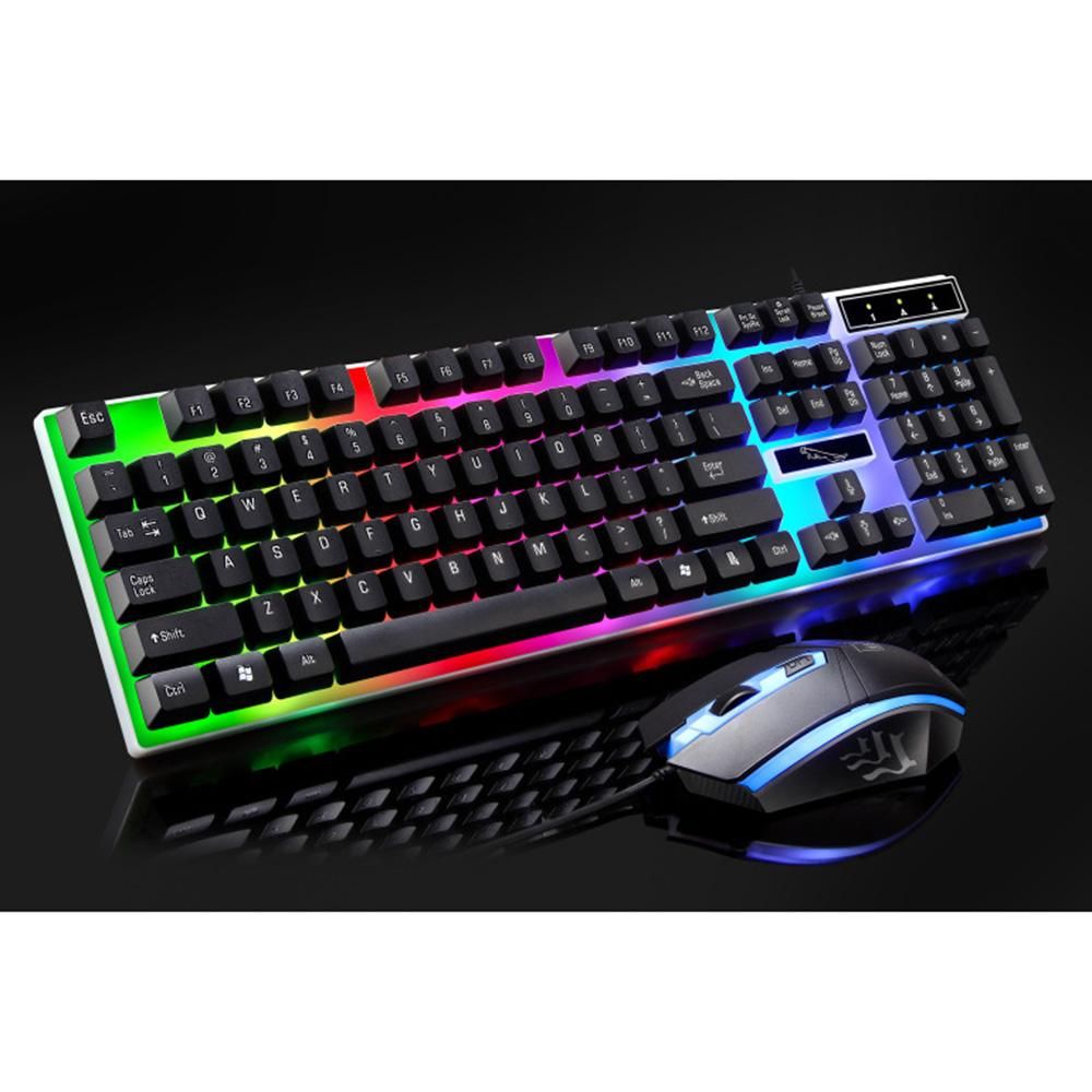 Wired Keyboard Mouse Combo Backlight Keyboard Mouse With 3 Adjustable DPI