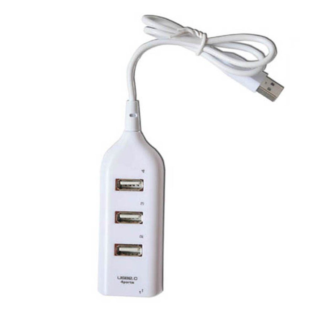 High Speed Usb Hub 2.0 4 Ports Usb Hub Multi Splitter Extension Adapter White