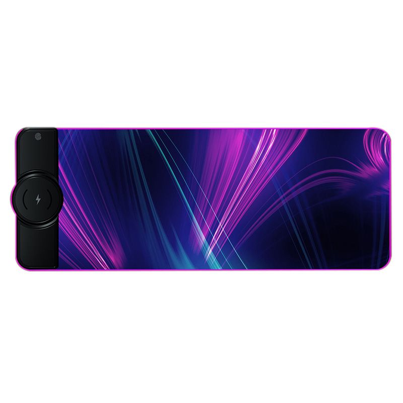 Wireless Charging Mouse Pad 10W Large RGB Gaming Mouse Mat with Anti-Slip Rubber Base 800 X 300 X 4 mm