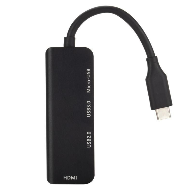 HUB Type-C to Micro USB 3.0 2.0 HDMI Thunderbolt 4 Port Splitter Adapter Compatible for MacBook Pro Samsung Galaxy S9/S8/Note 9