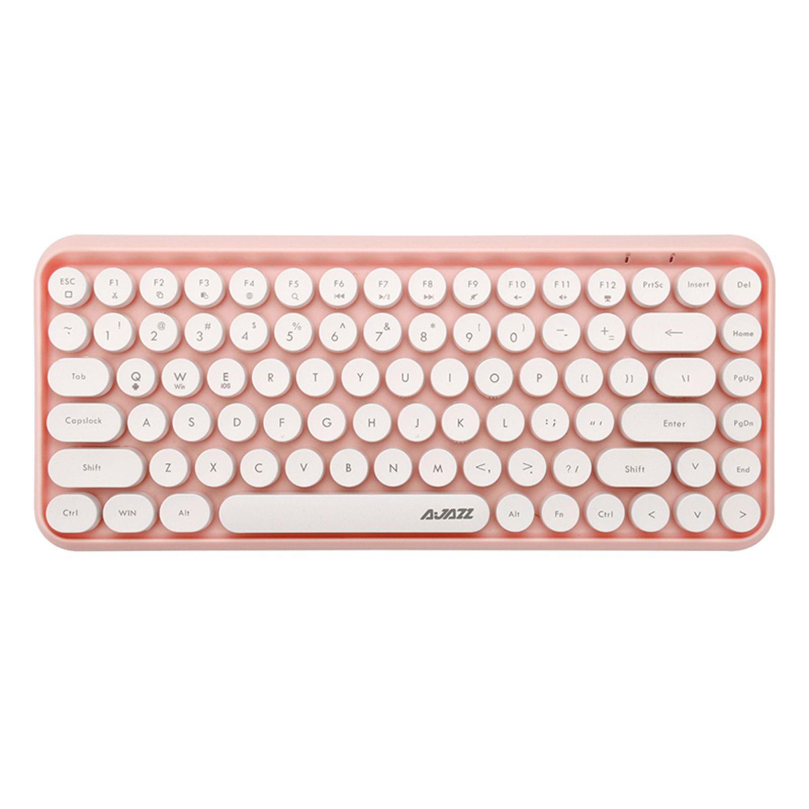 AJAZZ 308I Wireless Keyboard Portable Mute Hit 84 Keys Bluetooth-compatible 3.0 Round Key Computer Keyboard for Office