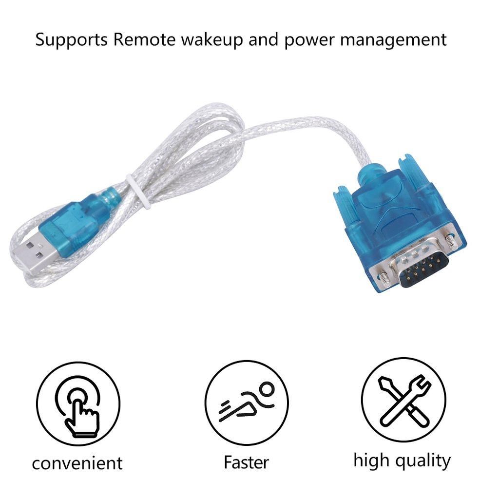 MA Wired USB 2.0 to Serial RS232 CH340 Chipset 9Pin Adapter Converter Cable