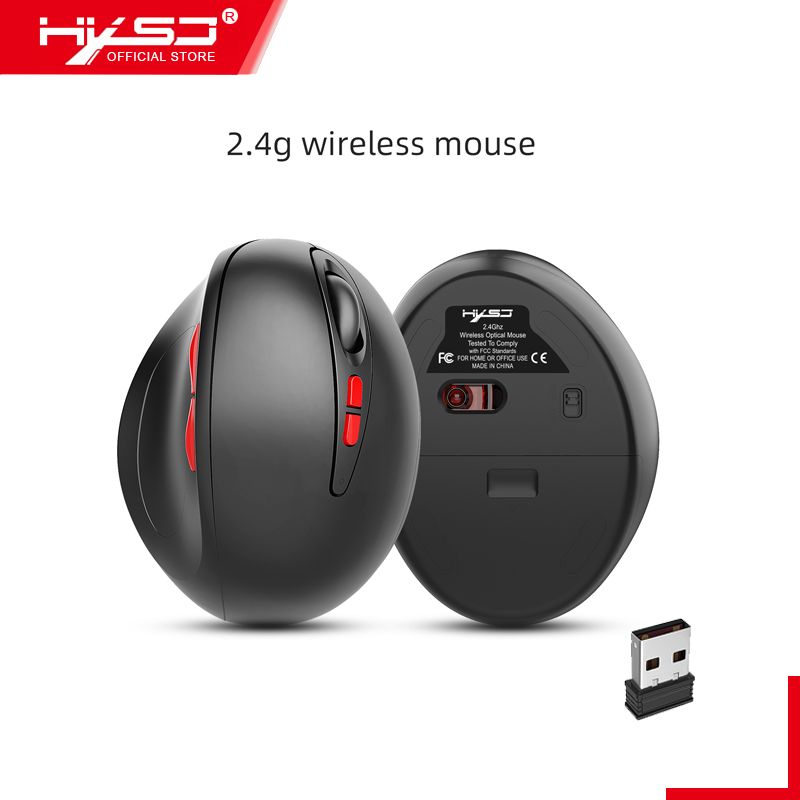 HXSJ T33 2.4G Rechargeable Wireless Ergonomic Design Optical Mouse with 4 Buttons 1 Wheel Ergonomic Optical Mouse for PC Laptop Desktop Windows XP Mac Windows 98/ Me 2000 XP Vista Win 7 Win8 win10